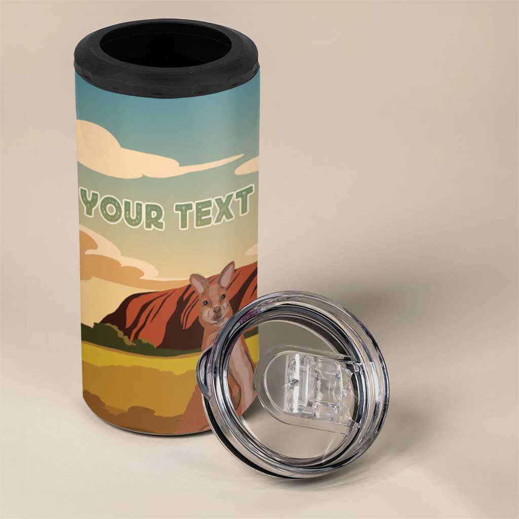 Australia Personalized 4 in 1 Can Cooler Tumbler Uluru Scenery