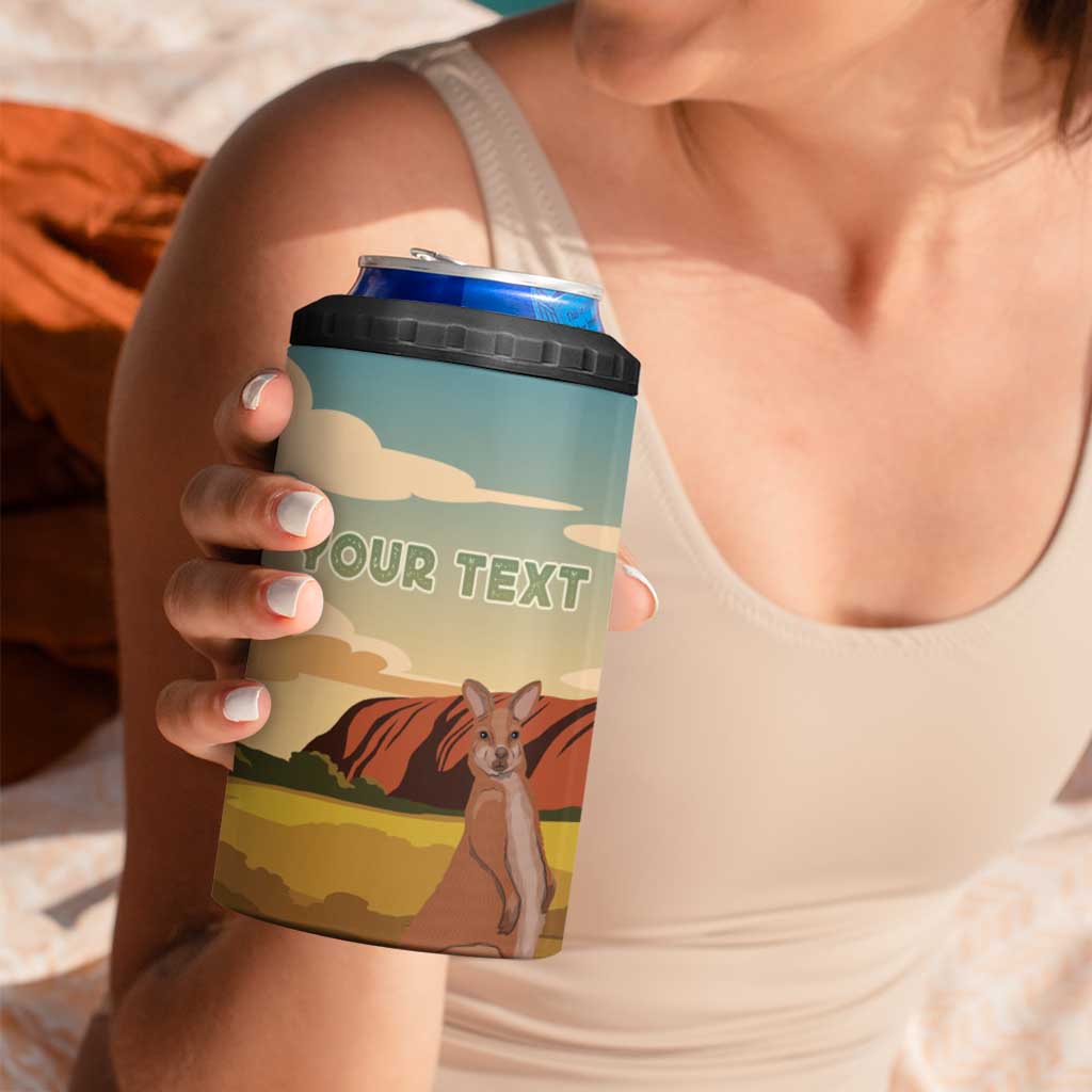 Australia Personalized 4 in 1 Can Cooler Tumbler Uluru Scenery