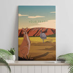 Australia Personalized Canvas Wall Art Uluru Scenery