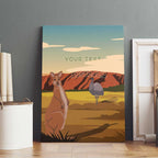 Australia Personalized Canvas Wall Art Uluru Scenery