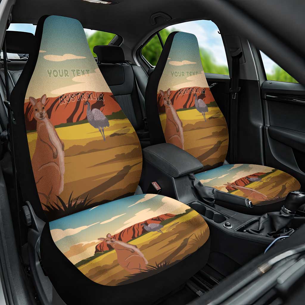 Australia Personalized Car Seat Cover Uluru Scenery