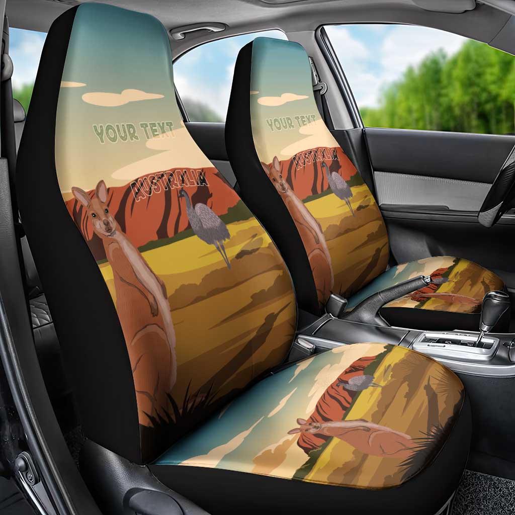 Australia Personalized Car Seat Cover Uluru Scenery