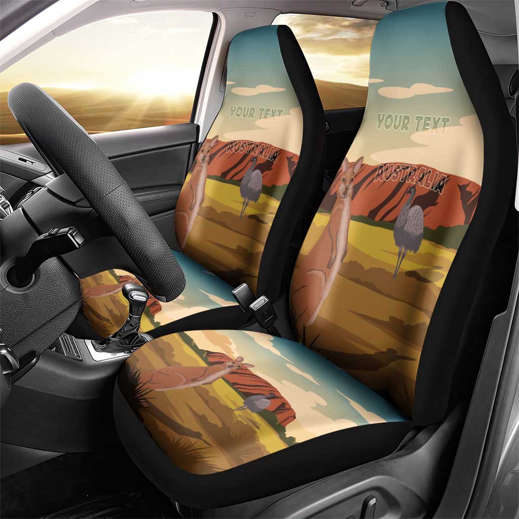Australia Personalized Car Seat Cover Uluru Scenery