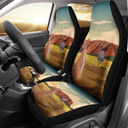 Australia Personalized Car Seat Cover Uluru Scenery