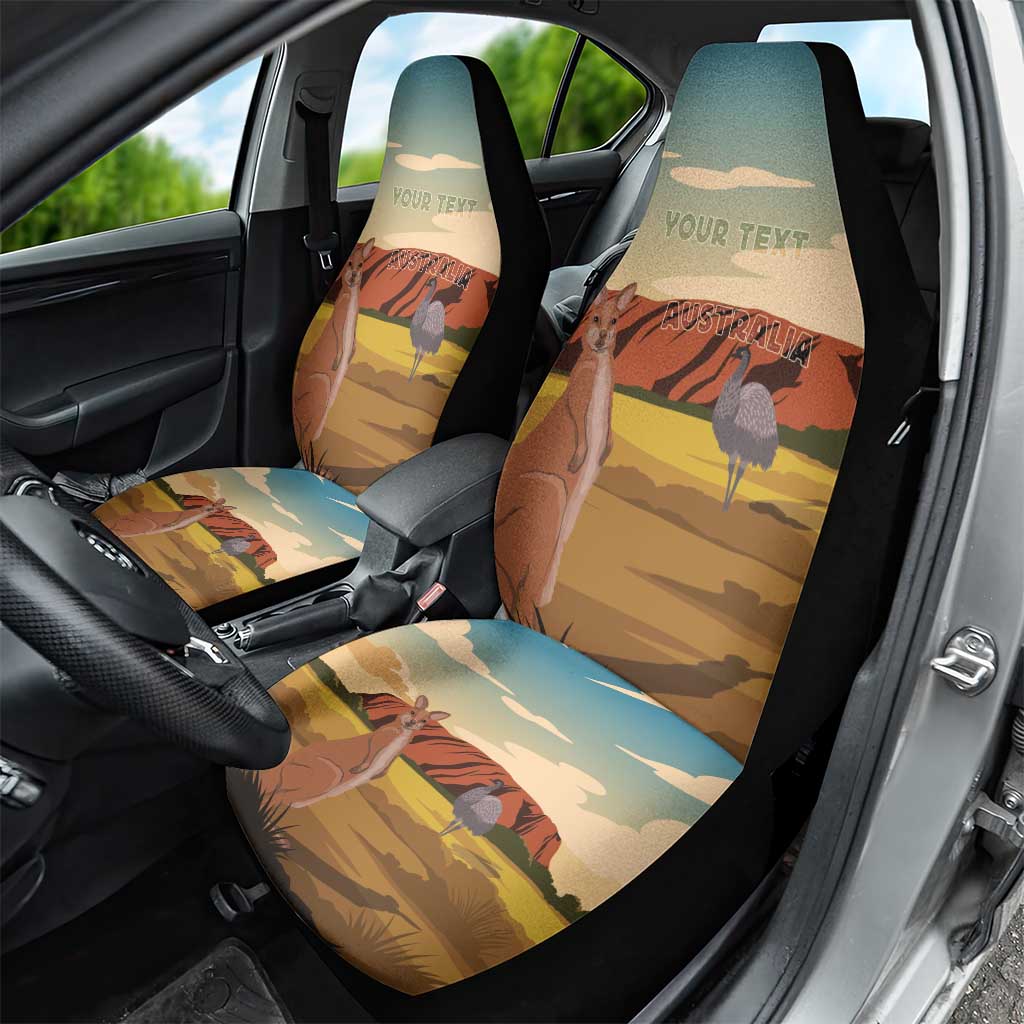 Australia Personalized Car Seat Cover Uluru Scenery