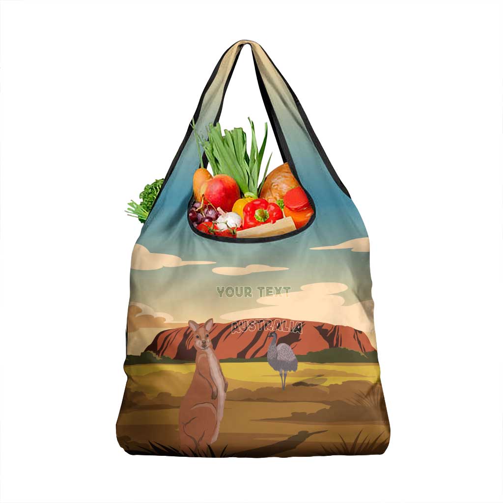 Australia Personalized Grocery Bag Uluru Scenery