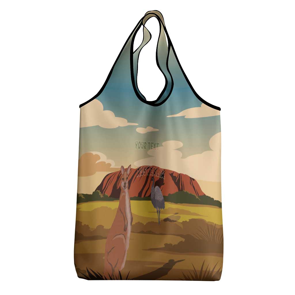 Australia Personalized Grocery Bag Uluru Scenery