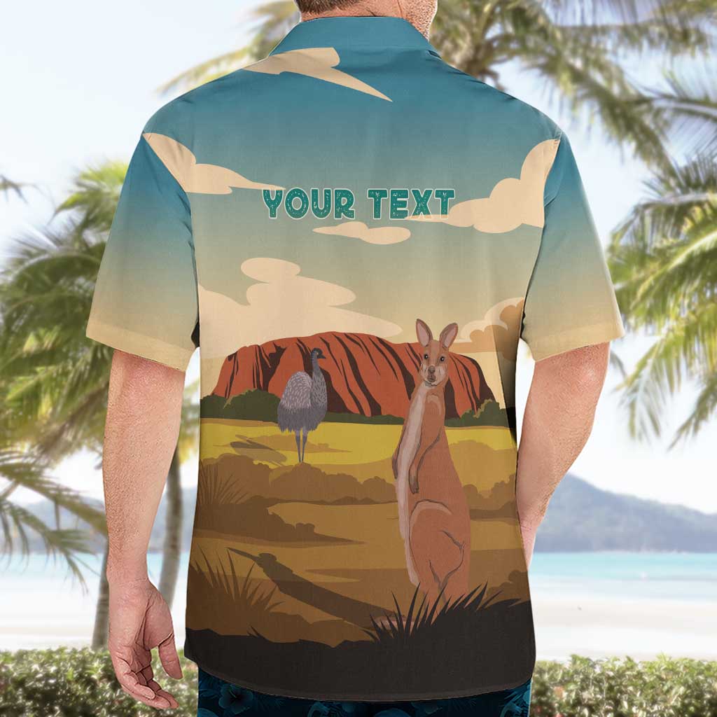 Australia Personalized Hawaiian Shirt Uluru Scenery