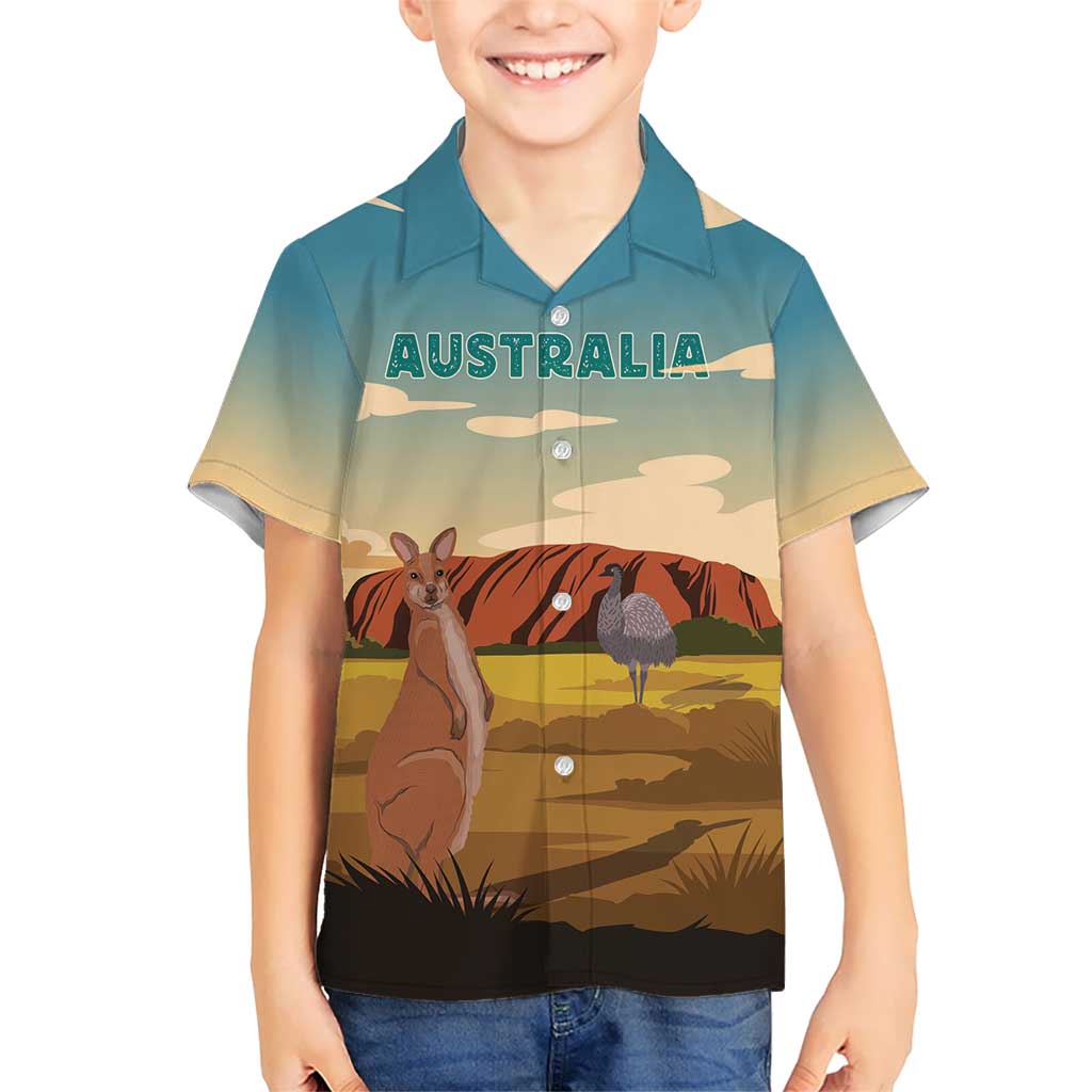 Australia Personalized Hawaiian Shirt Uluru Scenery