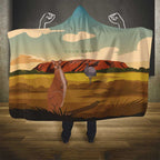 Australia Personalized Hooded Blanket Uluru Scenery