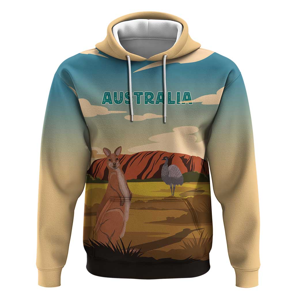 Australia Personalized Hoodie Uluru Scenery