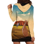 Australia Personalized Hoodie Dress Uluru Scenery
