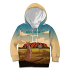 Australia Personalized Kid Hoodie Uluru Scenery