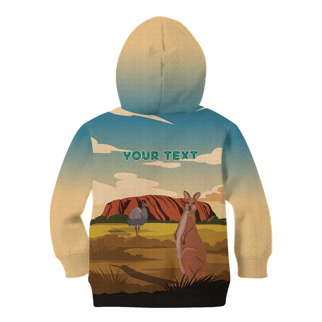 Australia Personalized Kid Hoodie Uluru Scenery