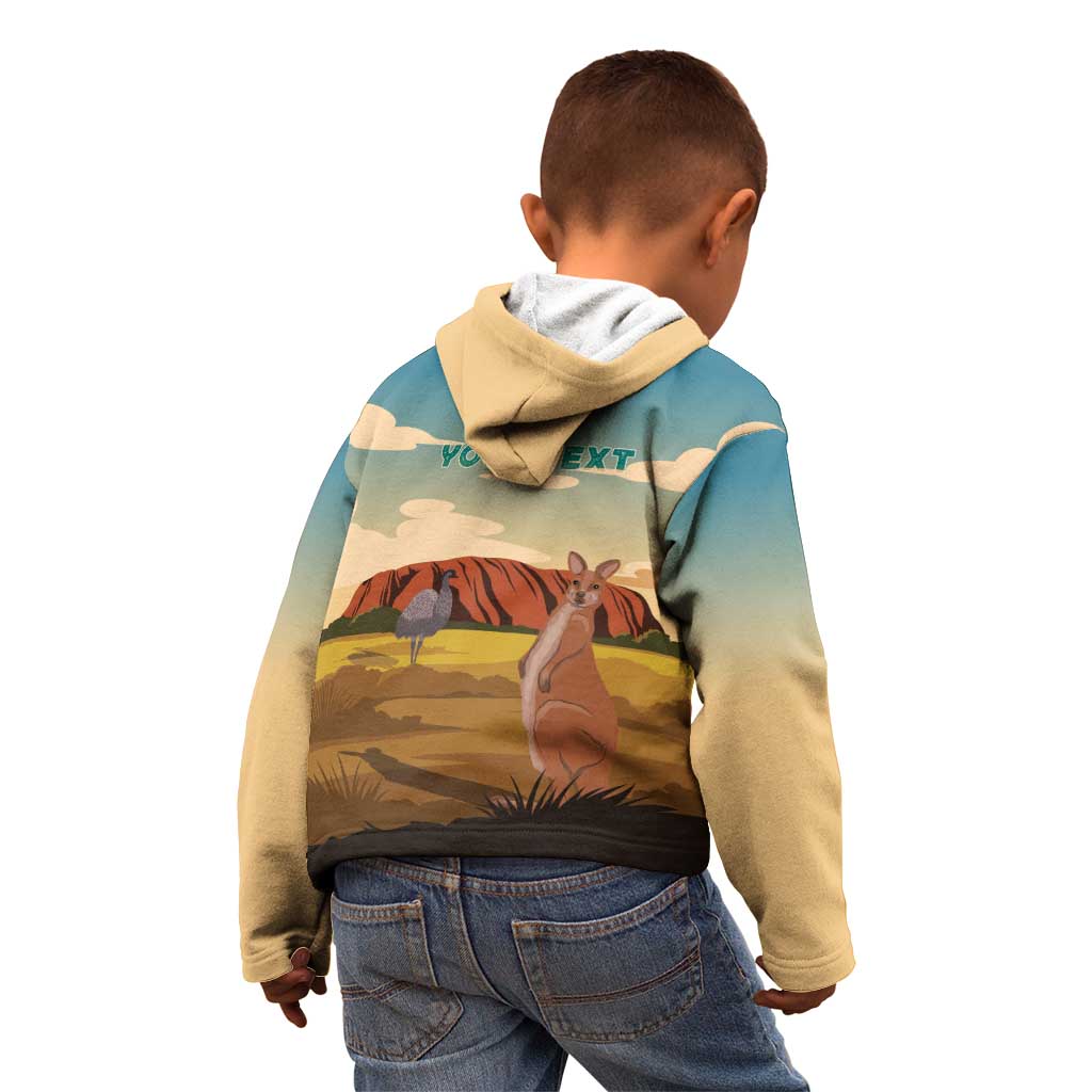 Australia Personalized Kid Hoodie Uluru Scenery
