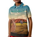 Australia Personalized Kid Polo Shirt Uluru Scenery