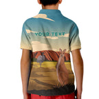Australia Personalized Kid Polo Shirt Uluru Scenery