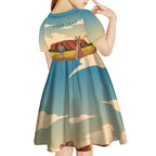 Australia Personalized Kid Short Sleeve Dress Uluru Scenery