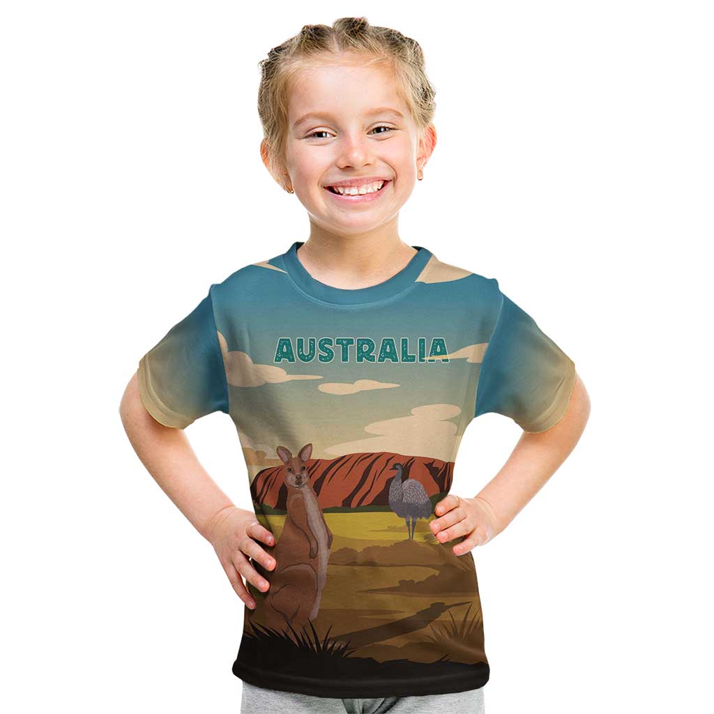 Australia Personalized Kid T Shirt Uluru Scenery
