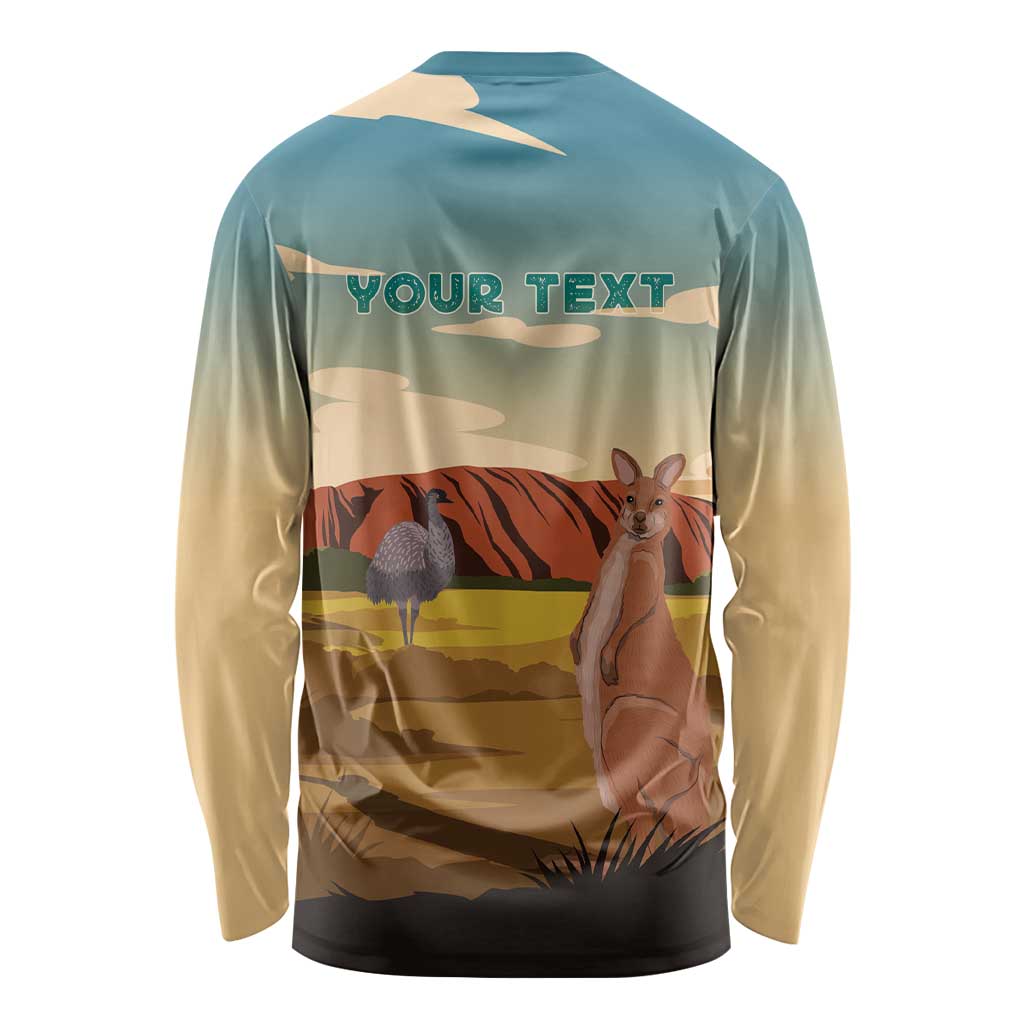 Australia Personalized Long Sleeve Shirt Uluru Scenery