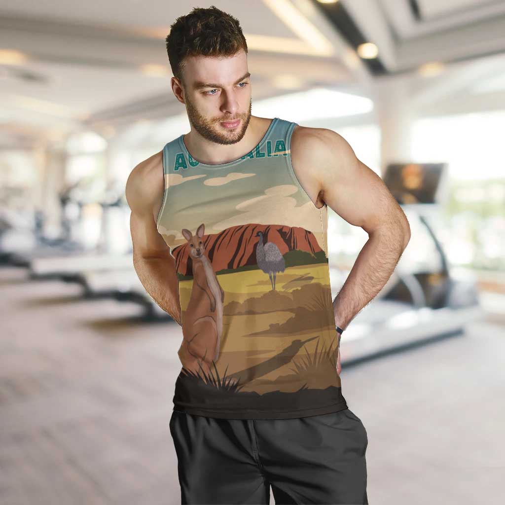 Australia Personalized Men Tank Top Uluru Scenery