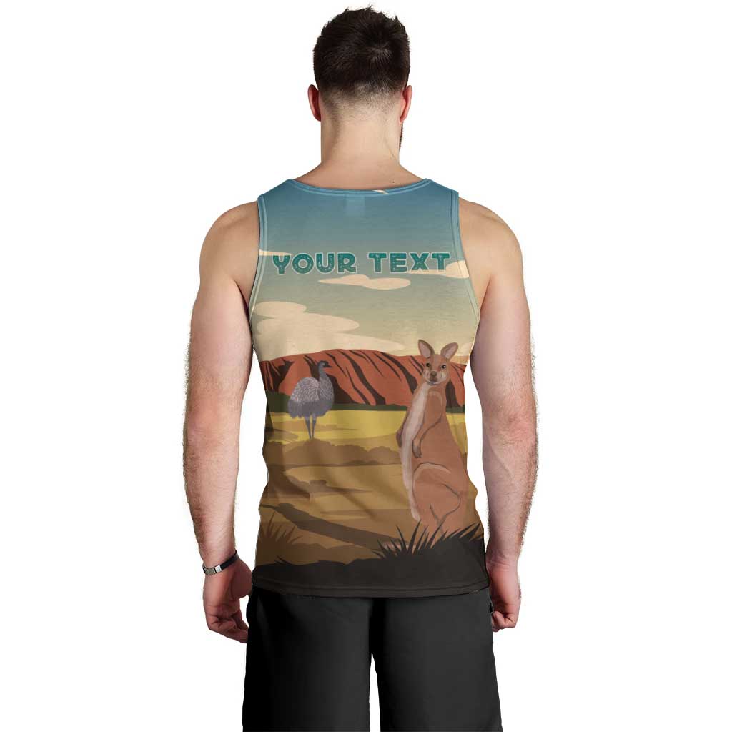 Australia Personalized Men Tank Top Uluru Scenery