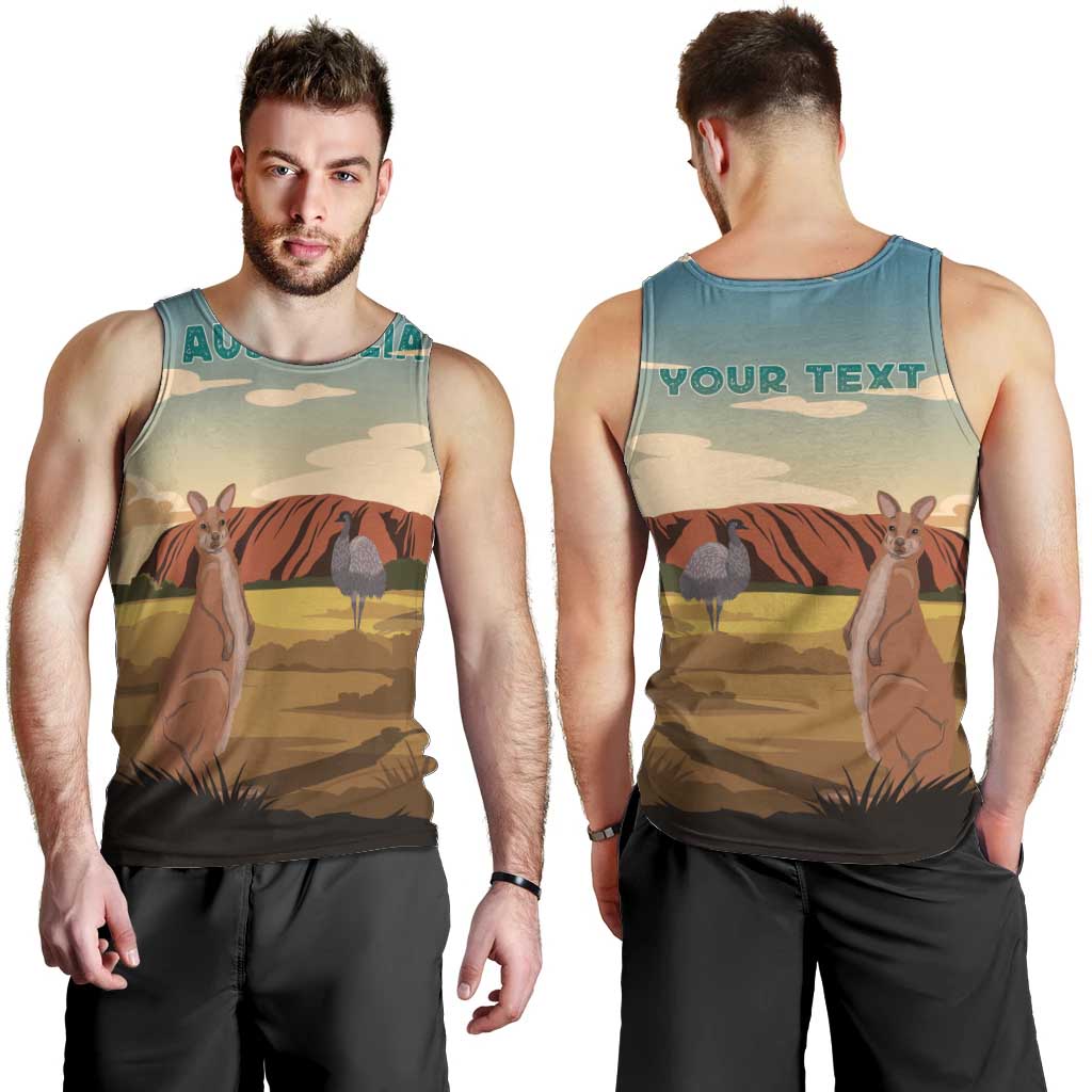 Australia Personalized Men Tank Top Uluru Scenery