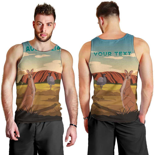 Australia Personalized Men Tank Top Uluru Scenery