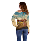 Australia Personalized Off Shoulder Sweater Uluru Scenery