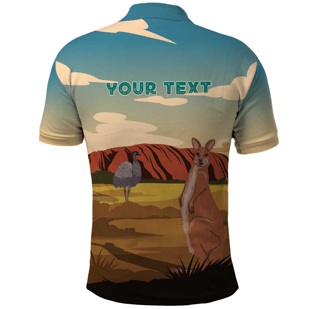 Australia Personalized Polo Shirt Uluru Scenery