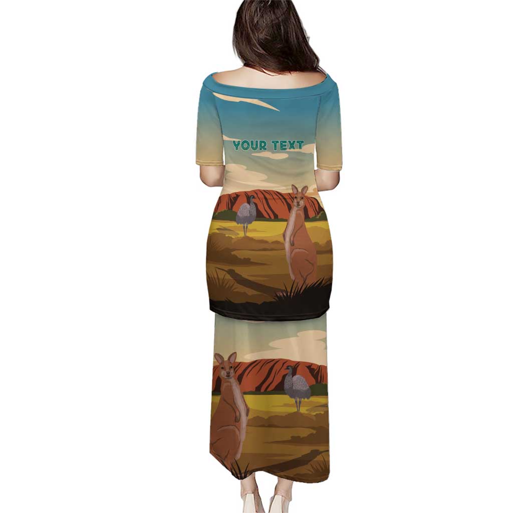 Australia Personalized Puletasi Uluru Scenery