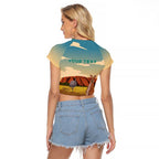 Australia Personalized Raglan Cropped T Shirt Uluru Scenery