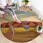 Australia Personalized Round Carpet Uluru Scenery