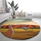 Australia Personalized Round Carpet Uluru Scenery
