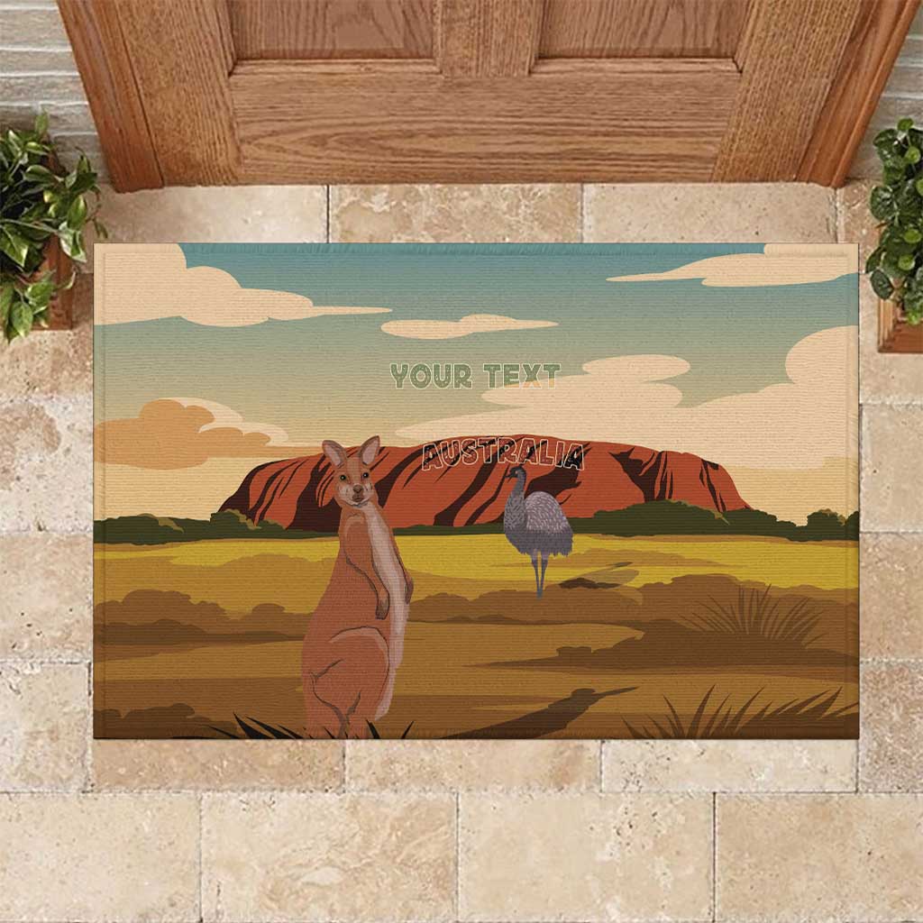Australia Personalized Rubber Doormat Uluru Scenery