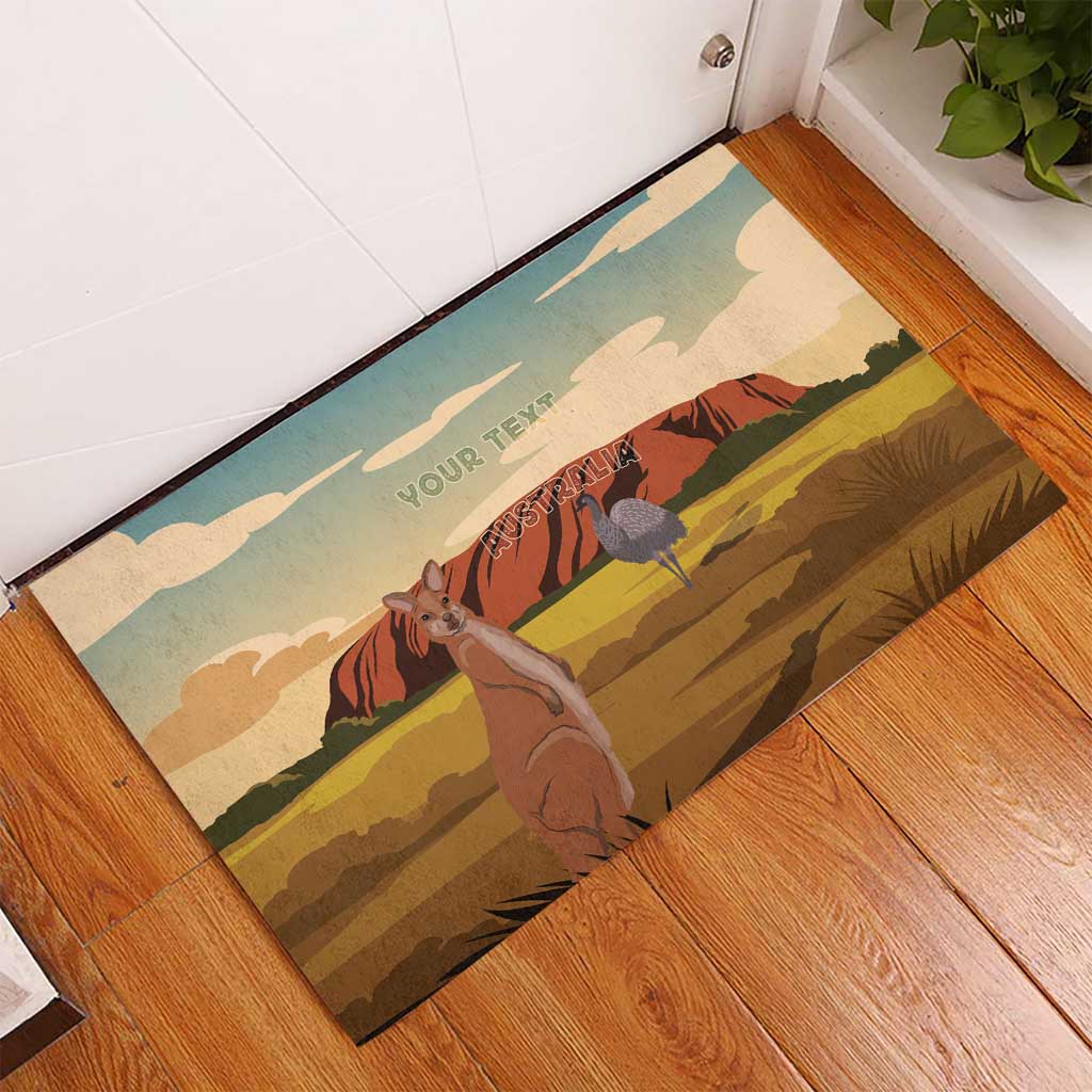 Australia Personalized Rubber Doormat Uluru Scenery