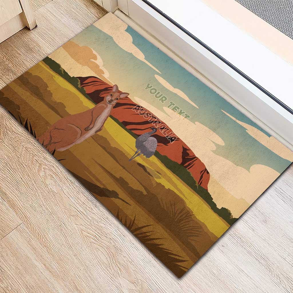 Australia Personalized Rubber Doormat Uluru Scenery