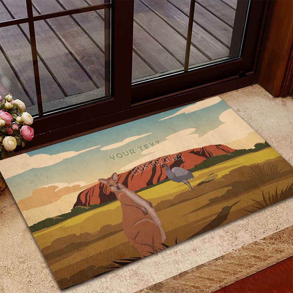 Australia Personalized Rubber Doormat Uluru Scenery