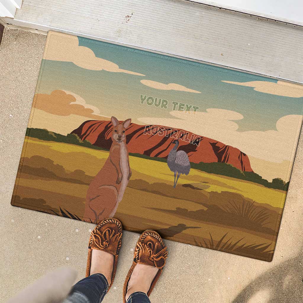 Australia Personalized Rubber Doormat Uluru Scenery
