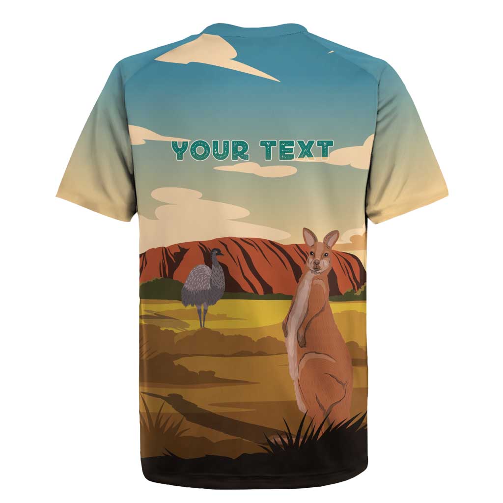 Australia Personalized Rugby Jersey Uluru Scenery