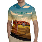 Australia Personalized Rugby Jersey Uluru Scenery