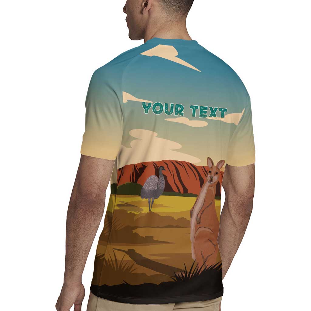 Australia Personalized Rugby Jersey Uluru Scenery