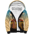 Australia Personalized Sherpa Hoodie Uluru Scenery