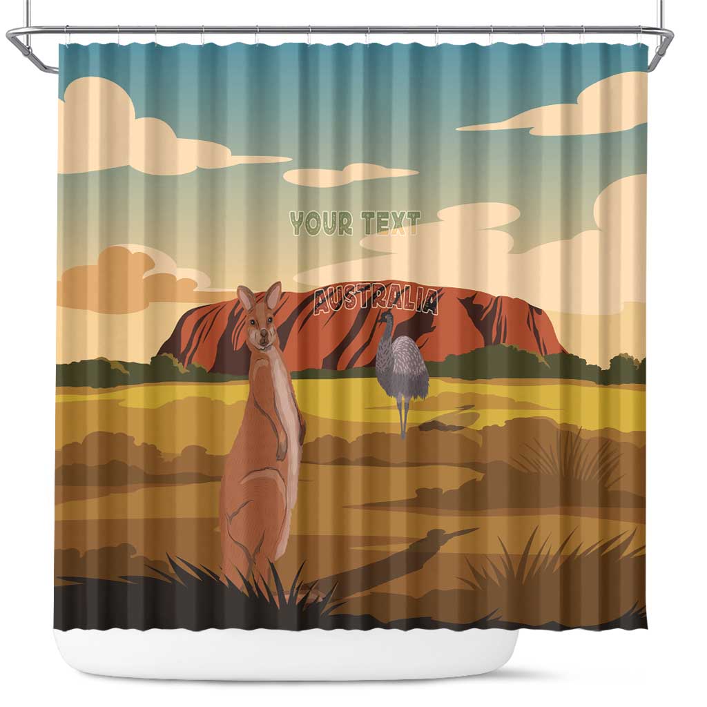 Australia Personalized Shower Curtain Uluru Scenery