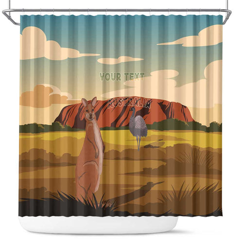 Australia Personalized Shower Curtain Uluru Scenery
