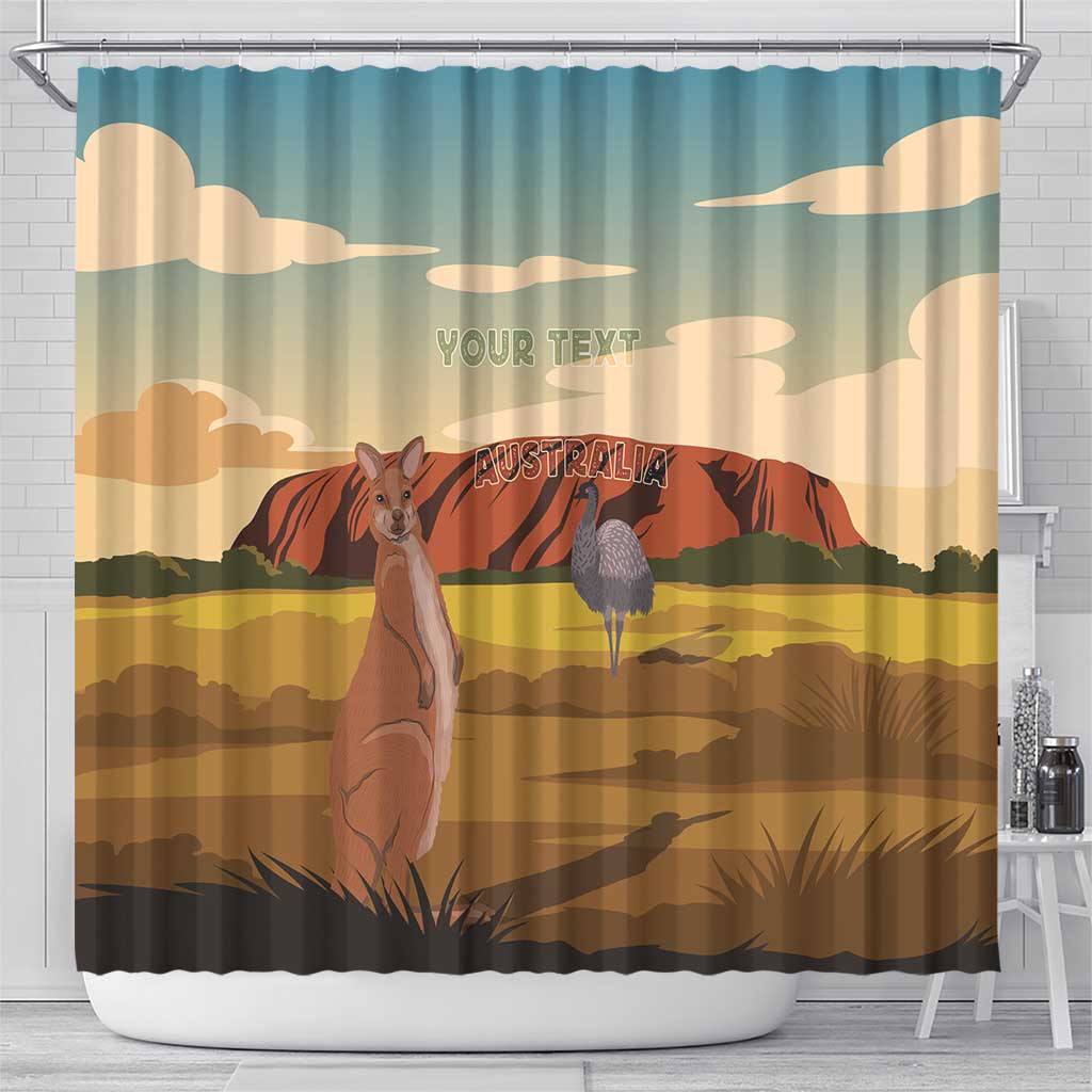 Australia Personalized Shower Curtain Uluru Scenery