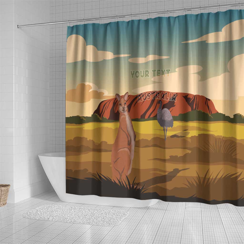 Australia Personalized Shower Curtain Uluru Scenery