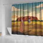 Australia Personalized Shower Curtain Uluru Scenery