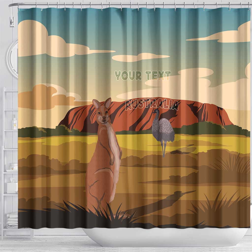 Australia Personalized Shower Curtain Uluru Scenery