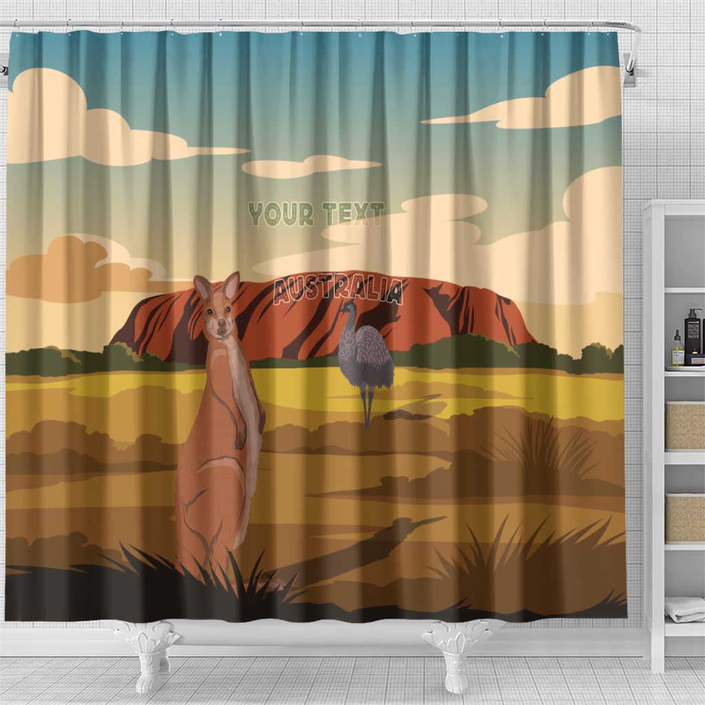 Australia Personalized Shower Curtain Uluru Scenery